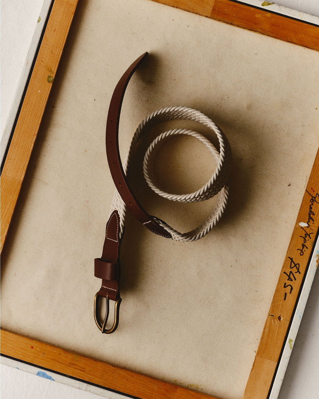 The Stretch Braided Belt in Natural
