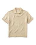 The Valencia Sweater Polo in Sand Stripe