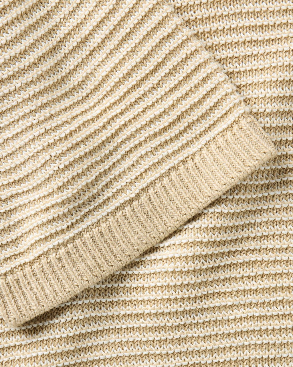 The Valencia Sweater Polo in Sand Stripe