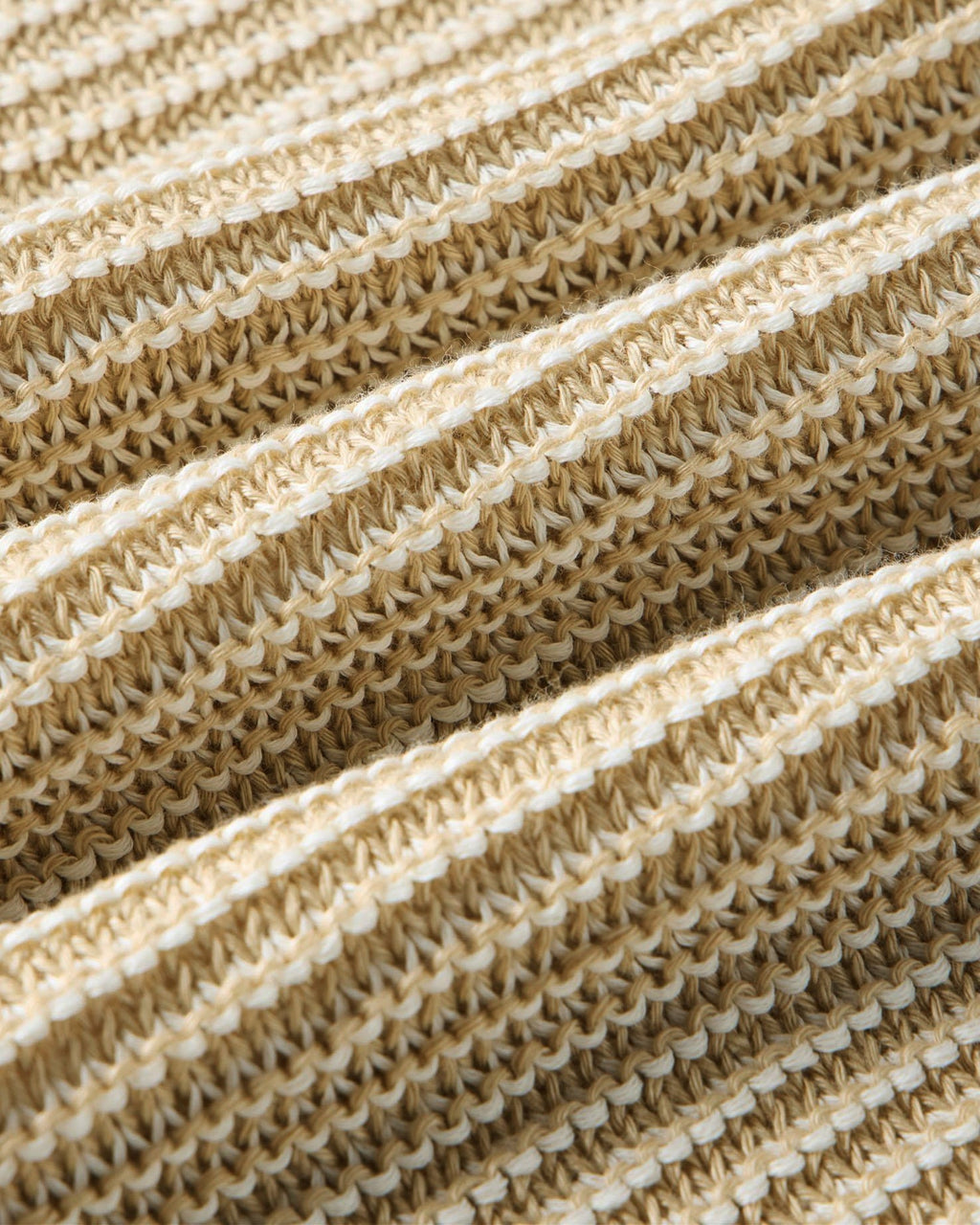 The Valencia Sweater Polo in Sand Stripe