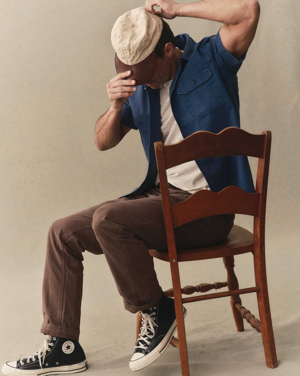 The Short Sleeve Mechanic Shirt in Atlantic Ripstop